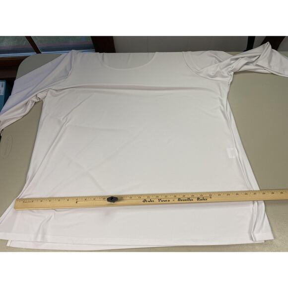 Slinky Brand Tunic Top Womens 3X White Scoop Neck Stretch Travel Knit Flowy - Picture 8 of 12